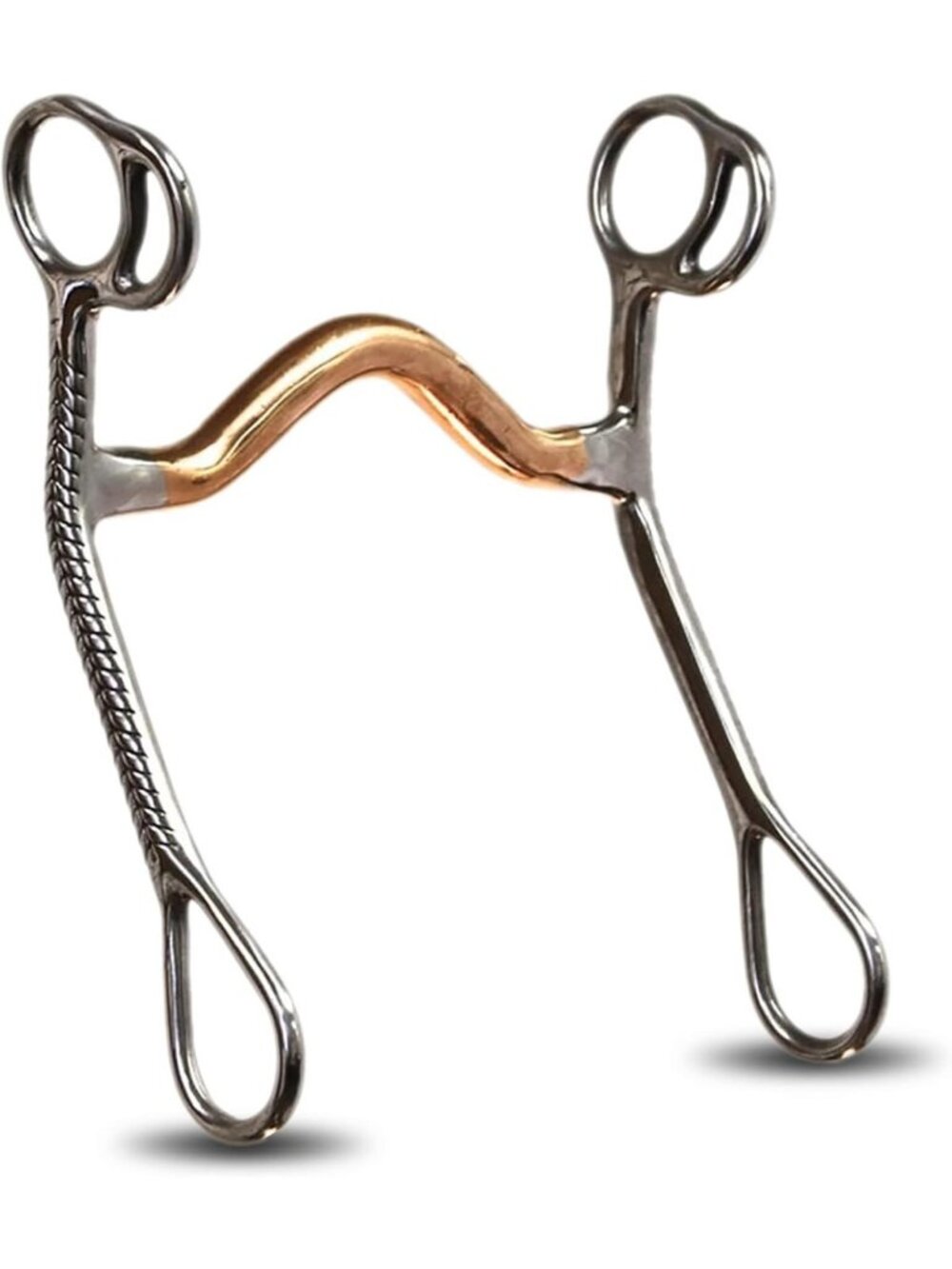 Medium Curb Bit for Horses - 5" Copper Mouthpiece & 7" Stainless Steel Cheeks